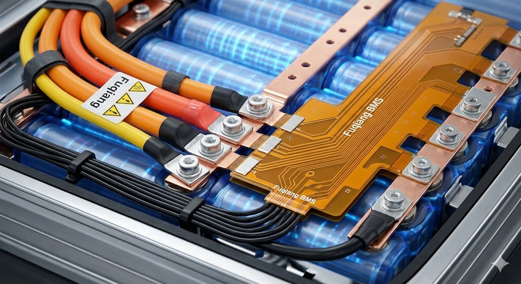 بیٹری مینجمنٹ سسٹم (BMS) وائرنگ کے ساتھ پاور کا نظم کریں۔