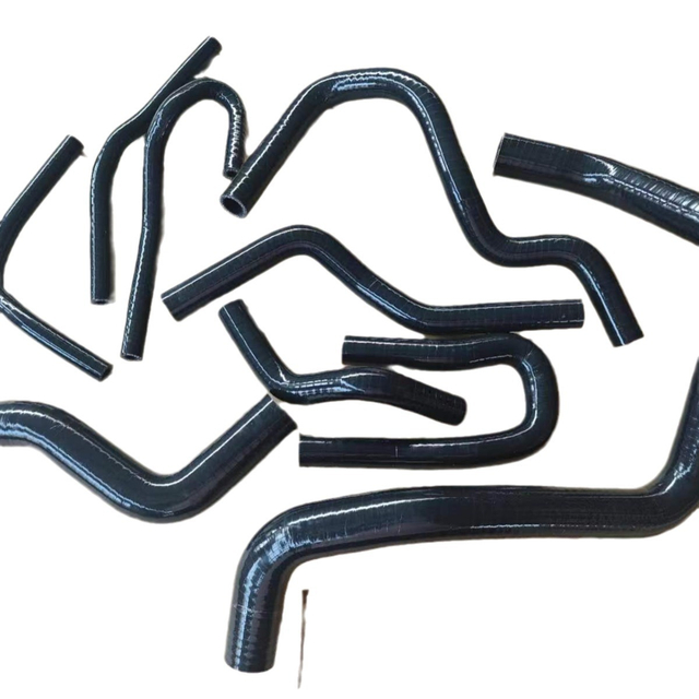 Aangepaste automotive siliconen buis enkele en dubbele laag draad gevlochten buis met hoge temperatuur resistent siliconenbuis